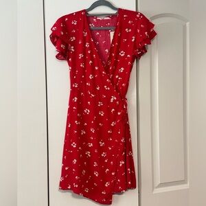 Francesca's Red Floral Mini Dress